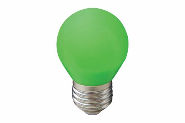 лампа диодная G45 5Вт Е27 зеленая Ecola