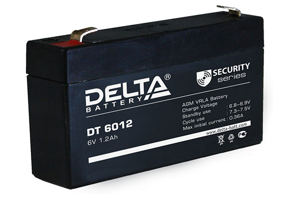 аккумулятор  6v 1.2Ah Delta