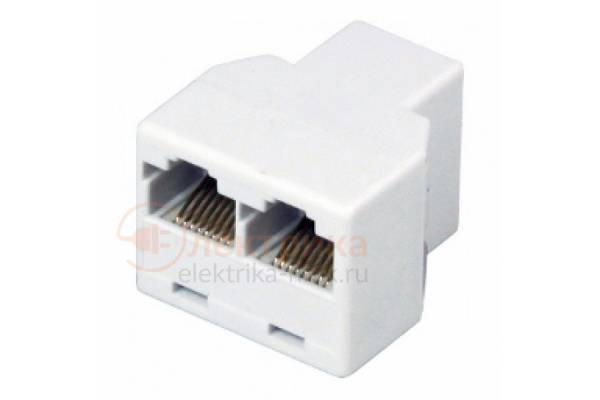 двойник RJ-45 (8р-8с) штекер на 2 гнезда