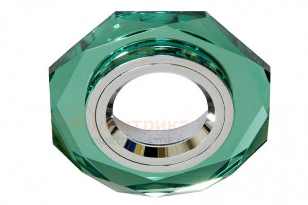 MR16  FERON  8020-2 зелёный/серебр. MR16  светильник