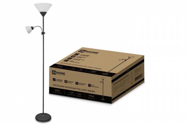 торшер на основании черн. 60Вт E27/E14 IN HOME