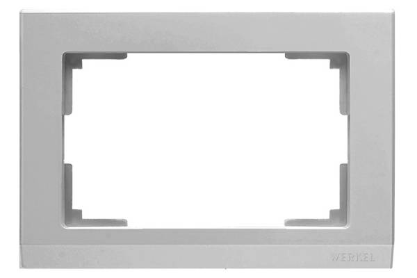 WERKEL STARK серебр. рамка 2-ой розетки