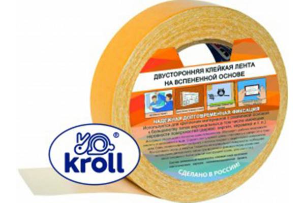 лента двуст вспен 25/5 белая kroll special