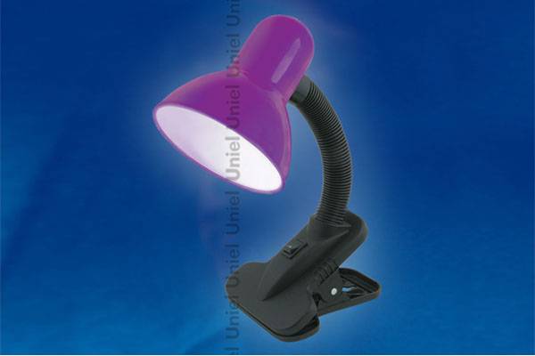 TLI-222 прищепка Е27 фиолетовый светильник