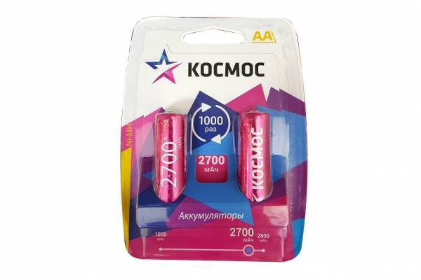 АА(R06) 1,2V 2700mA аккумулятор 1.2V Космос