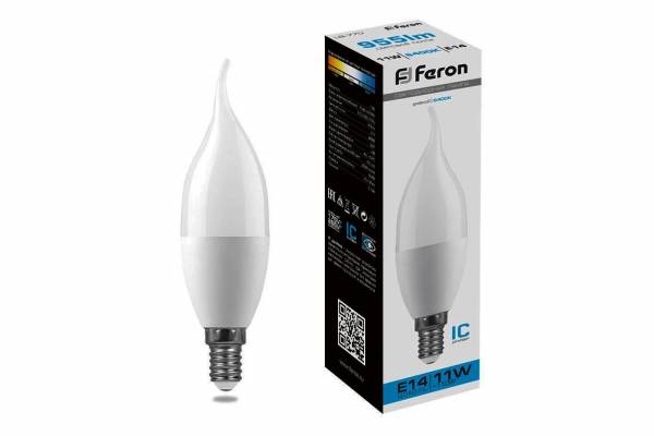 лампа диодная F37 11W Е14 6500к FERON