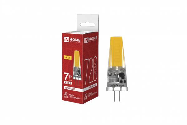 лампа диодная G4 12V 7W 4000 COB IN HOME