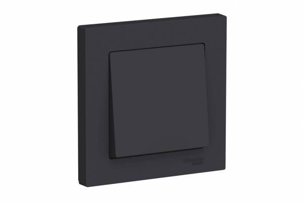 выключатель 1-кл. СП AtlasDesign 10А IP20  в сборе карбон SE