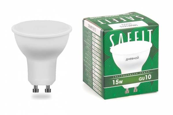 лампа диодная GU10 15Вт 6400  SAFFIT