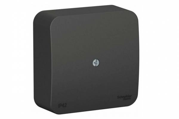 коробка расп. 75х75х30 ОП Blanca IP42 антрацит SE