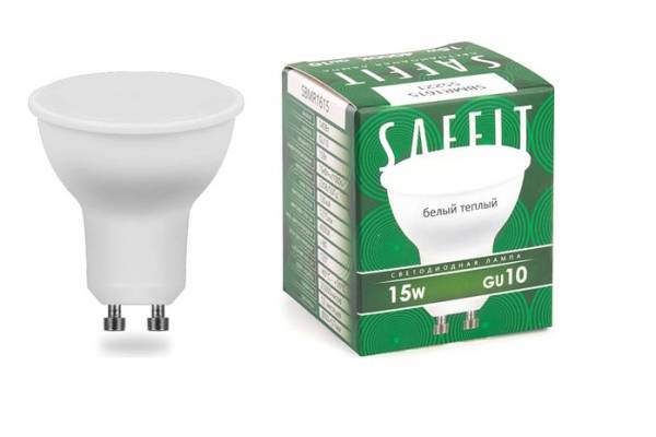 лампа диодная GU10 15Вт 2700 SAFFIT