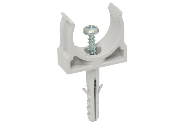 Держатель СТ-25 с защелкой и дюбелем ИЭК CTA10D-CT25-K41-100