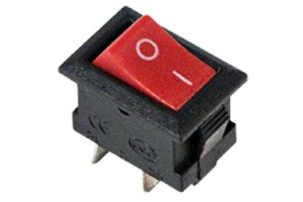 Выключатель клавишный 250В 3А (2с) ON-OFF Micro RWB-101 красн. Rexant 36-2011