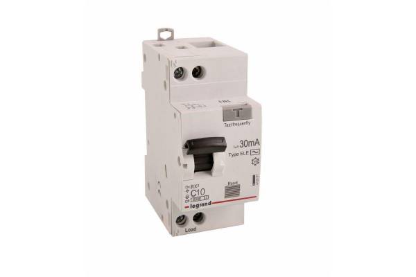 Выключатель автоматический дифференциального тока 1п (1P+N) C 10А 30мА тип AC 6кА RX3 Leg 419397