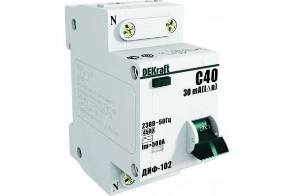 Выключатель автоматический дифференциального тока 2п (1P+N) C 10А 30мА тип AC 4.5кА ДИФ-102 2мод. SchE 16002DEK