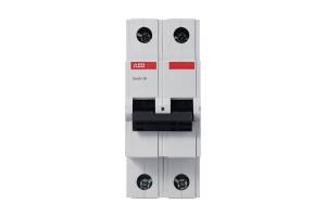 Выключатель автоматический модульный 2п C 63А 4.5кА Basic M BMS412C63 ABB 2CDS642041R0634