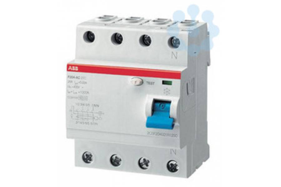 Выключатель дифференциального тока (УЗО) 4п 40А 100мА тип AC F204 ABB 2CSF204001R2400