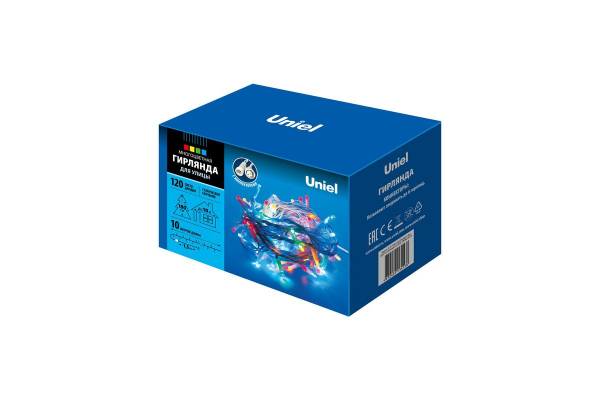 Гирлянда LED со статическим свечением ULD-S1000-120/SWK MULTI IP67 10м соедин. 120 диодов разноцвет. свет провод бел. Uniel UL-00007202