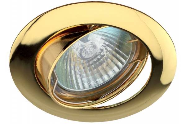 Светильник KL1A GD литой поворот. MR16 12В 50Вт зол. ЭРА C0043657