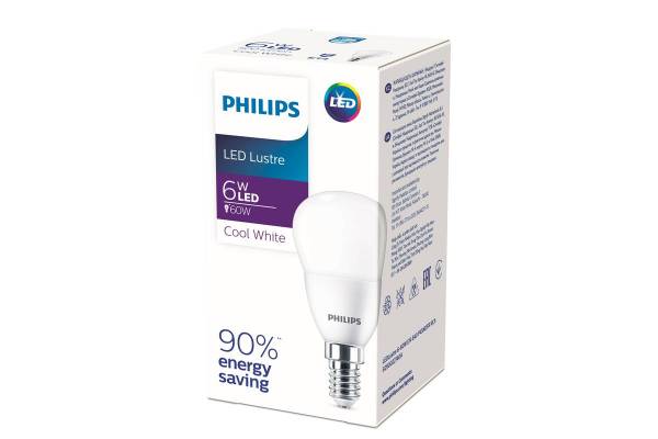 Лампа светодиодная Ecohome LEDLustre 6-60W E14 840 P45NDFR Philips 929002274037