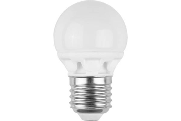 Лампа светодиодная LED3-G45/830/E27 3Вт шар 3000К тепл. бел. E27 245лм 220-240В Camelion 11374