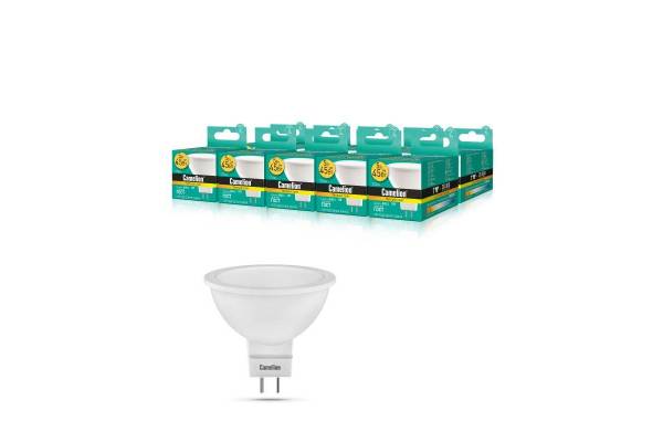 Лампа светодиодная LED5-MR16/830/GU5.3 5Вт 3000К тепл. бел. GU5.3 370лм 12В Camelion 12025