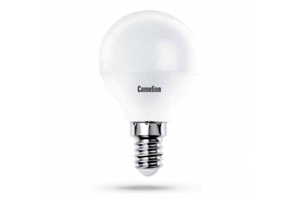 Лампа светодиодная LED8-G45/830/E14 8Вт шар 3000К тепл. бел. E14 720лм 170-265В Camelion 12391