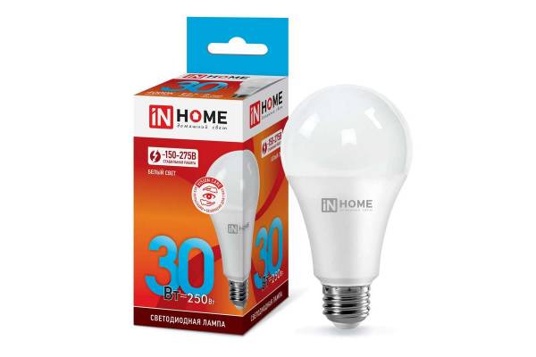 Лампа светодиодная LED-A70-VC 30Вт 230В E27 4000К 2700лм IN HOME 4690612024141