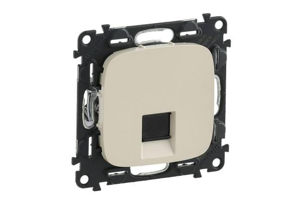 Механизм розетки комп. 1-м Valena Allure RJ45 CAT.5E UTP с лицевой панелью сл. кость Leg 753840