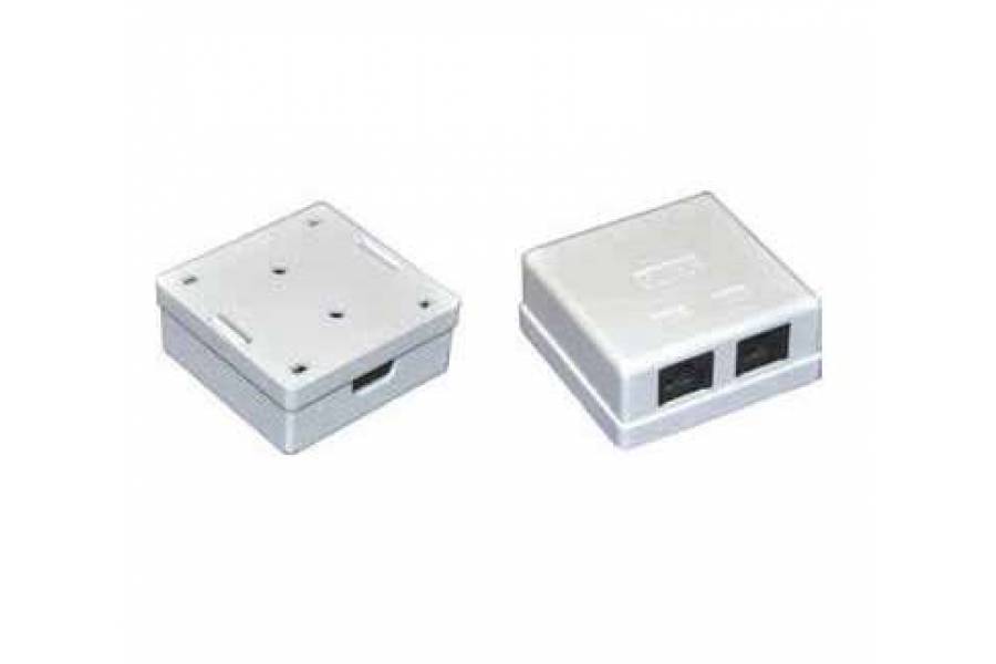Розетка информационная RJ45 кат.5е UTP 2-порта настенная ITK CS2-1C5EU-22 Розетка информационная RJ45 кат.5е UTP 2-порта настенная ITK CS2-1C5EU-22