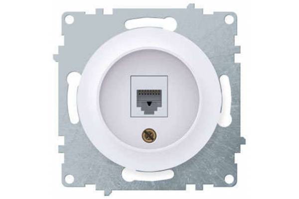 Механизм розетки комп. 1-м СП Florence 1xRJ45 кат.5e бел. 1E20701300 OneKeyElectro 2172770
