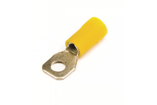 Наконечник кольц. изол. 2.5-6кв.мм отв. d12.2мм жел. (уп.50шт) ДКС 2C12P