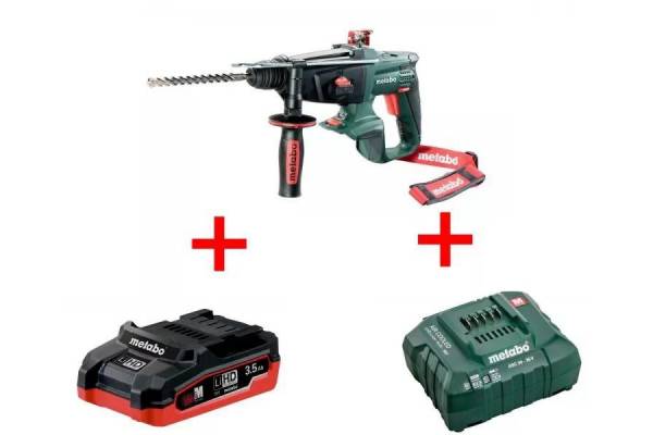 Перфоратор аккумуляторный KHA 18 LTX 1х3.5Ач LiHD+ЗУ ASC55 Metabo T03320