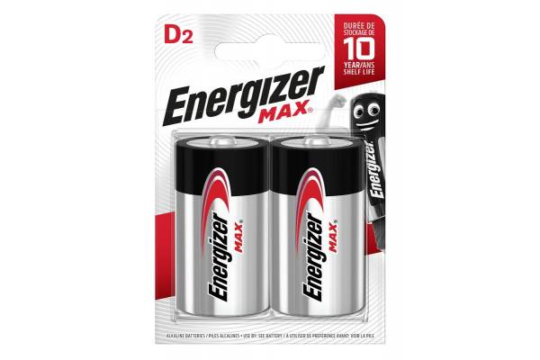 Элемент питания алкалиновый MAX LR20/373 BL2 (2/12/24) (блист.2шт) Energizer E302306800