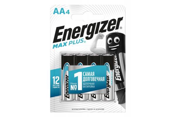 Элемент питания алкалиновый Max Plus LR6/316 BL4 (4/96) (блист.4шт) Energizer E301325004