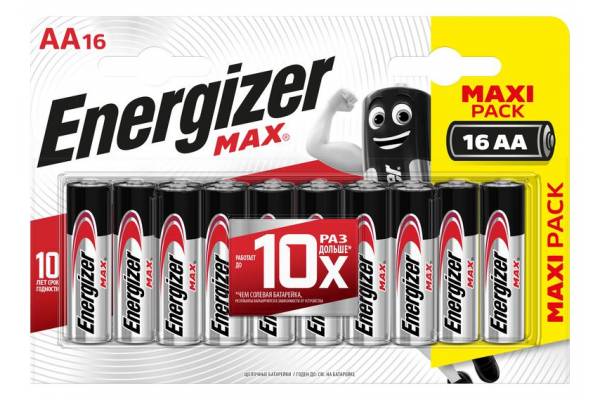 Элемент питания алкалиновый ENR MAX AA FSB16 RU (блист.16шт) Energizer E301533101