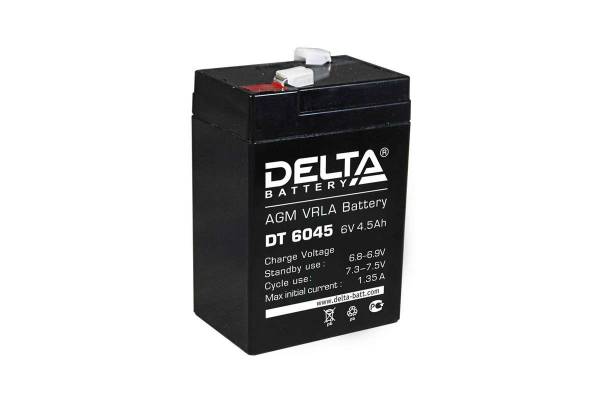 Аккумулятор 6В 4.5А.ч Delta DT 6045