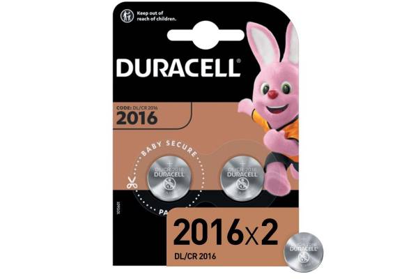 Элемент питания литиевый CR DL 2016 BP-2 (блист.2шт) Duracell Б0037271