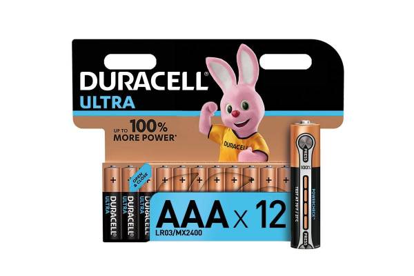 Элемент питания алкалиновый LR03-12BL Ultra (блист.12шт) Duracell Б0038767