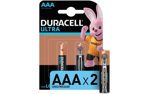 Элемент питания алкалиновый LR03-2BL Ultra (блист.2шт) Duracell Б0038760