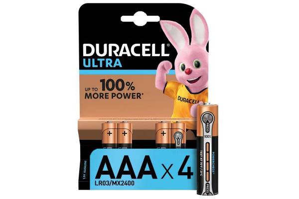 Элемент питания алкалиновый LR03-4BL Ultra (блист.4шт) Duracell Б0038762